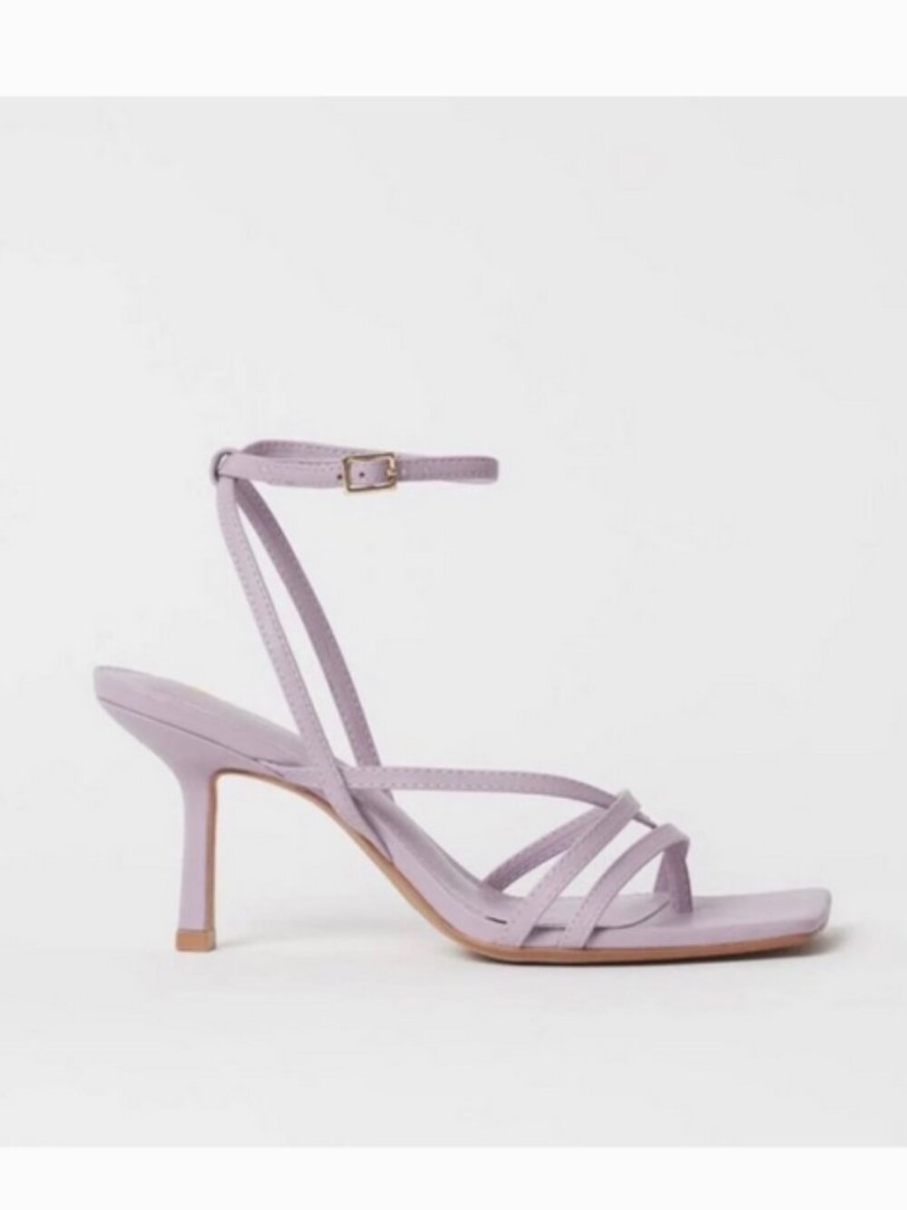 H&M NEW Strappy Square-Toe Sandals in Lavender size 7